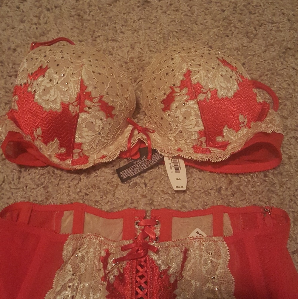 NWT Victoria Secret bra & garter (final markdown)